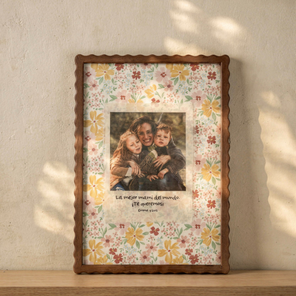Marco ONDAS con foto en tela - PRIMAVERA