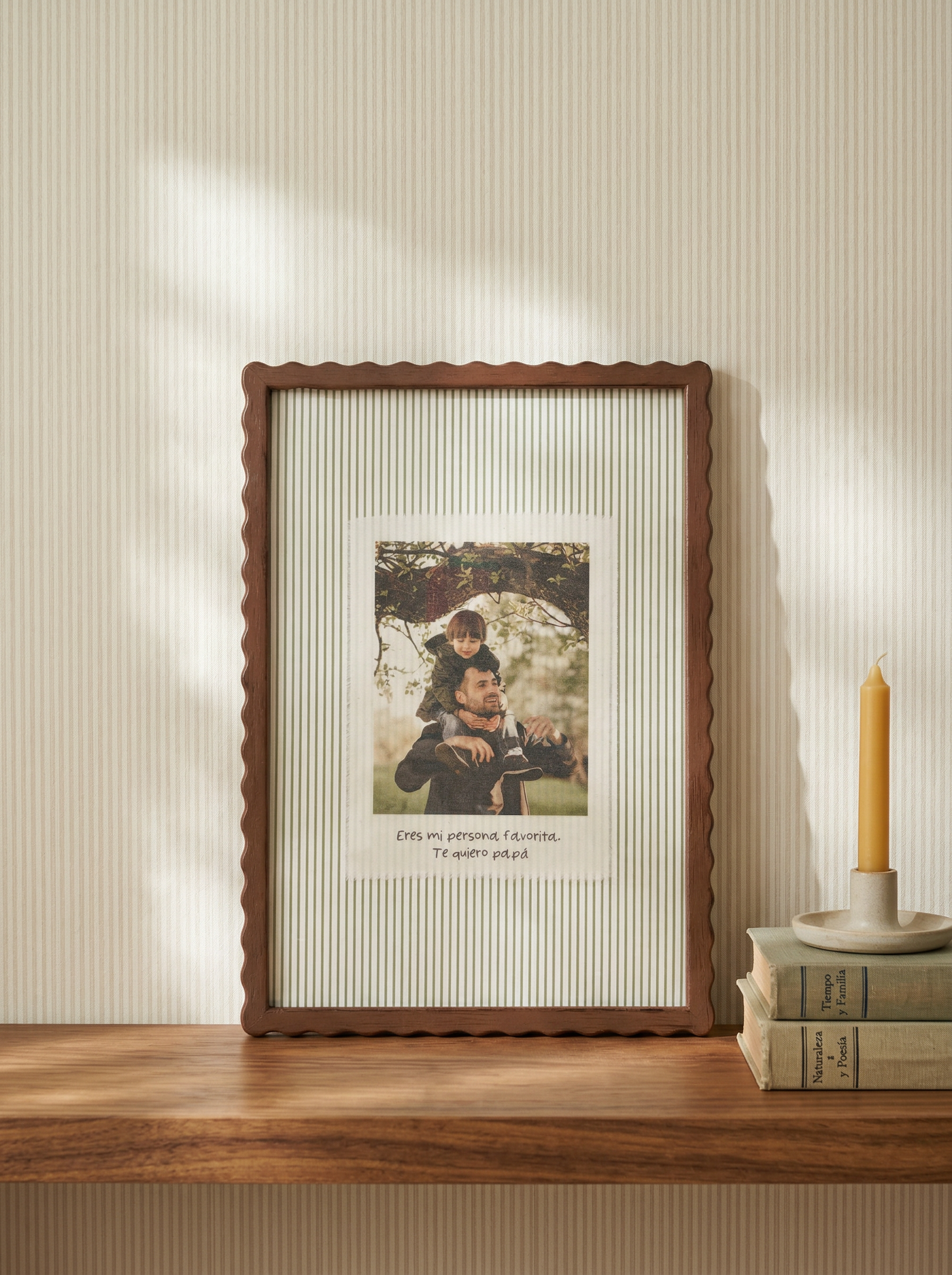 Marco ONDAS con foto en tela