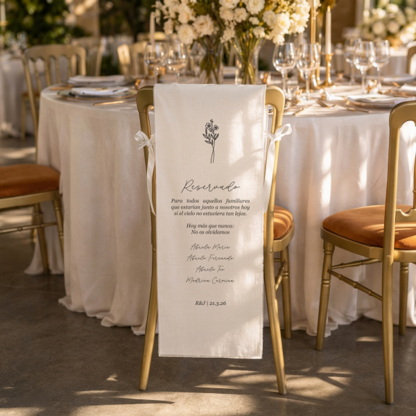 Tela personalizada -  Asiento reservado